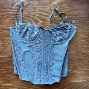 Blue corset top